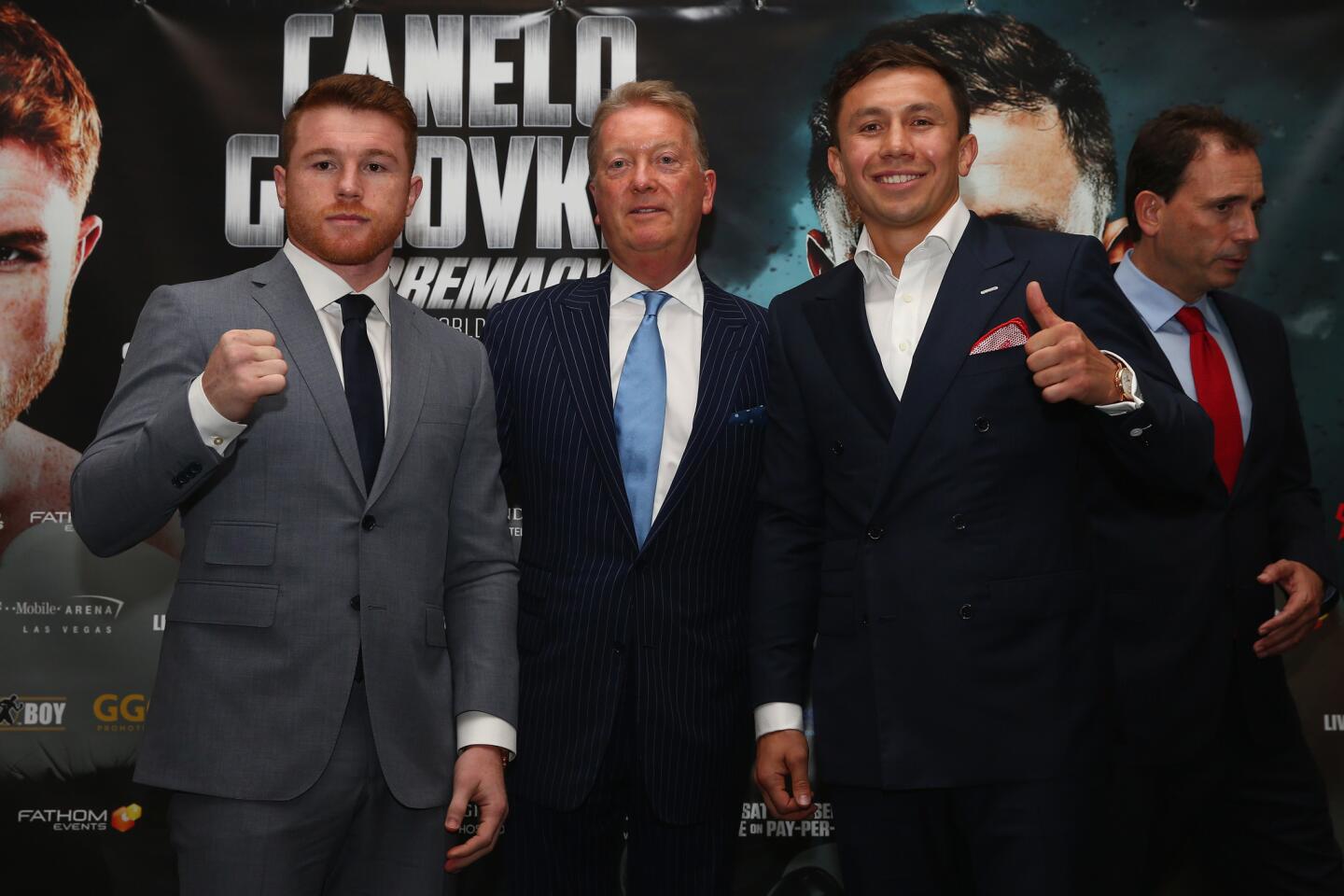 Boxing Press Conference with Canelo Alvarez and Gennady Golovkin