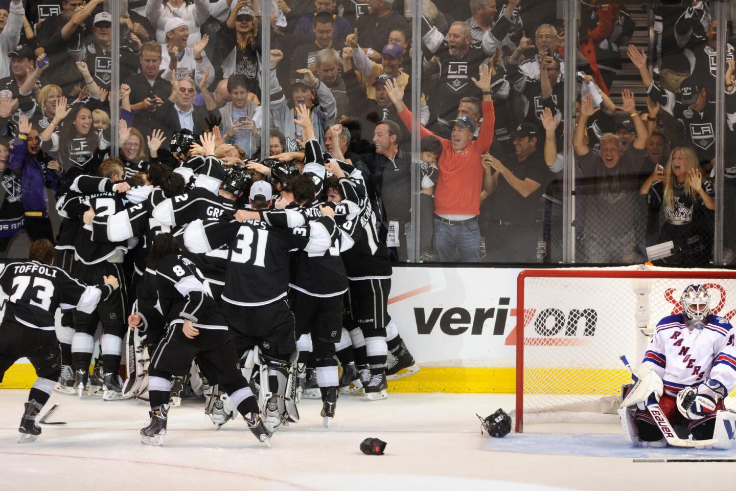 Kings celebrate with the Stanley Cup 