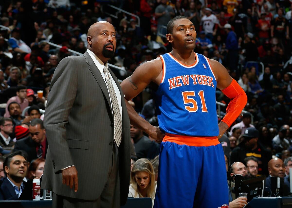 If the Knicks don't start winning soon, Metta World Peace may have wasted his time learning that the team's coach was Mike Woodson.