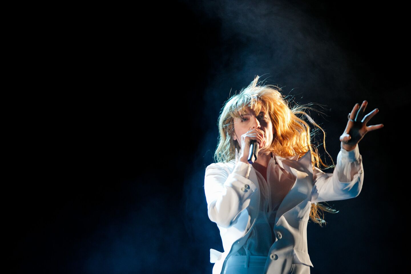Florence + The Machine perform during the Coachella Valley Music and Arts Festival on April 12.