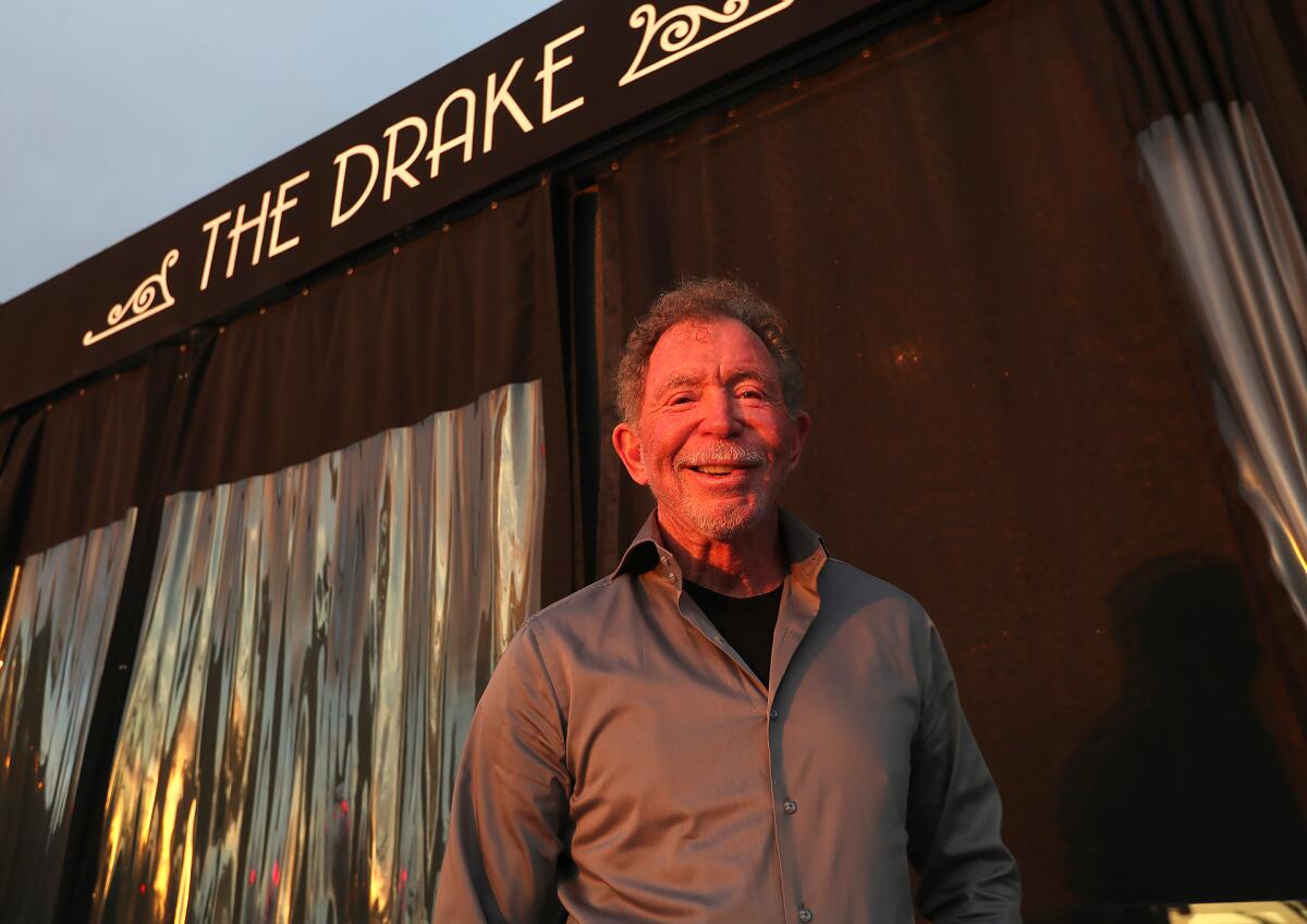 The Drake owner and founder Alec Glasser stands in front of the restaurant on Coast Highway.