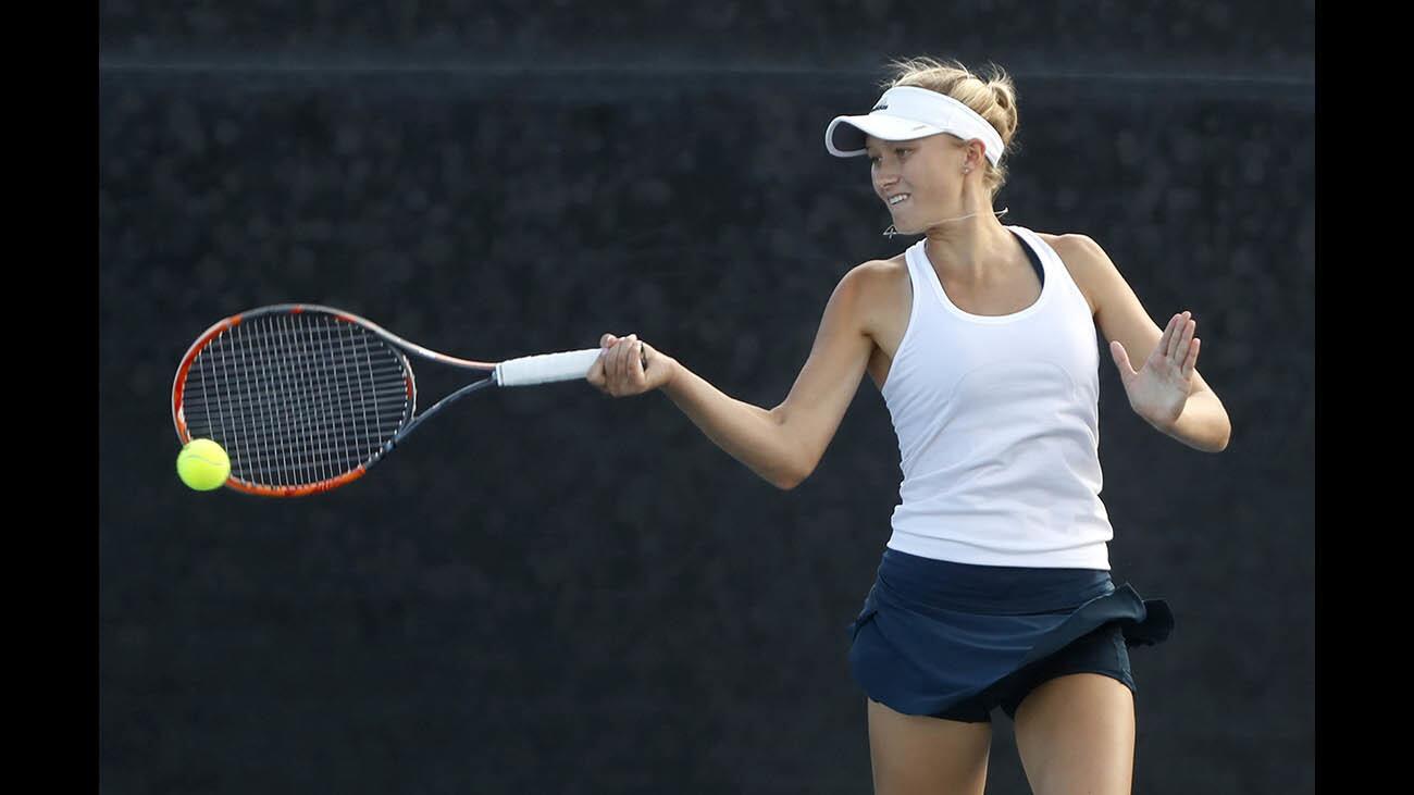 Photo Gallery: Corona Del Mar High School girls tennis vs. Arcadia High School in CIF SS Division 1 semifinal match