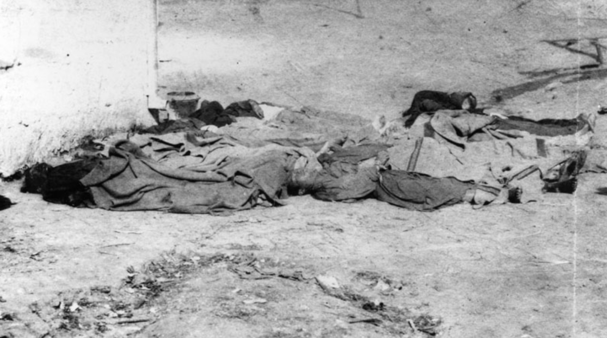 The bodies of Chinese men killed in the 1871 massacre