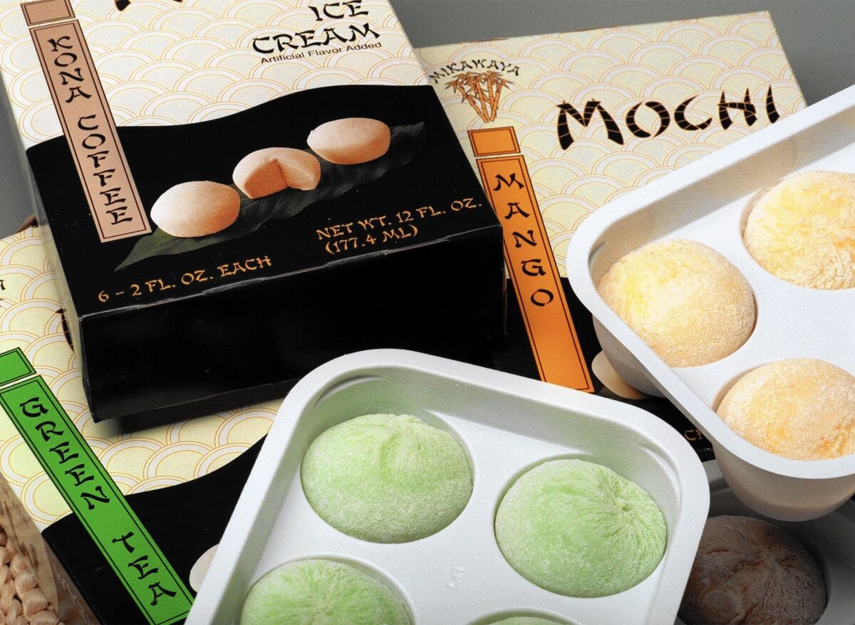 Boxes of mochi ice cream.