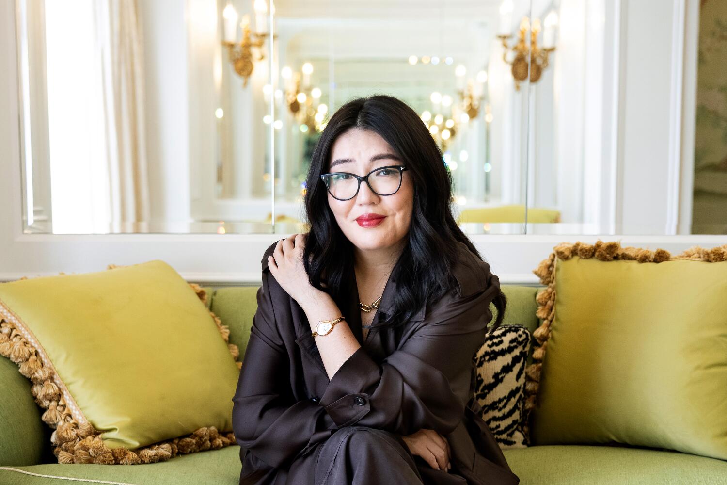 Author Jenny Han photographed at The Peninsula Hotel in Beverly Hills on Thursday, August 28, 2025.