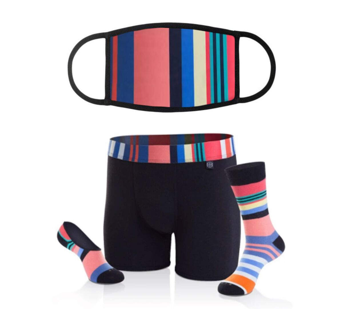 Related Garments' playful underwear and socks now come with matching masks. 