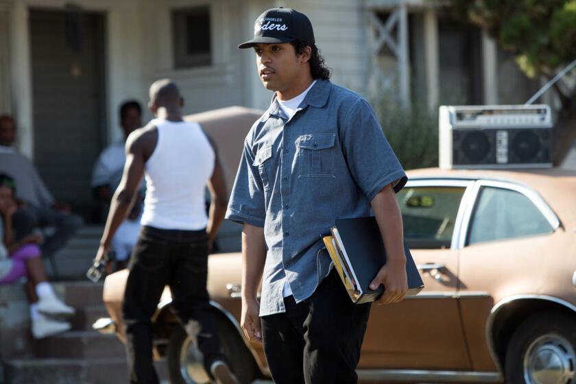O'Shea Jackson Jr. as Ice Cube in the film, "Straight Outta Compton."