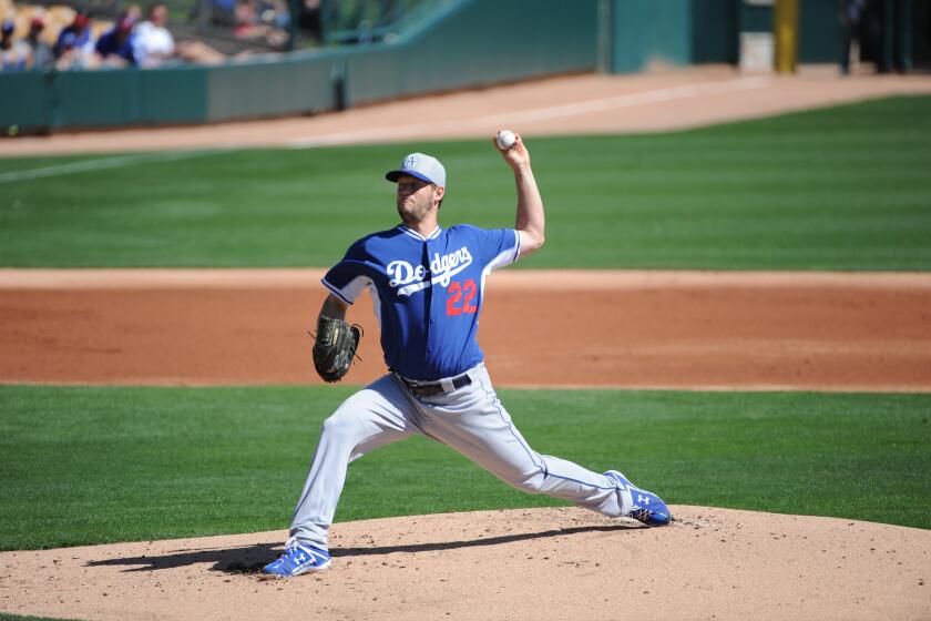 Clayton Kershaw gave up a home run and three hits over three innings in his second spring training appearance Tuesday against the Colorado Rockies.