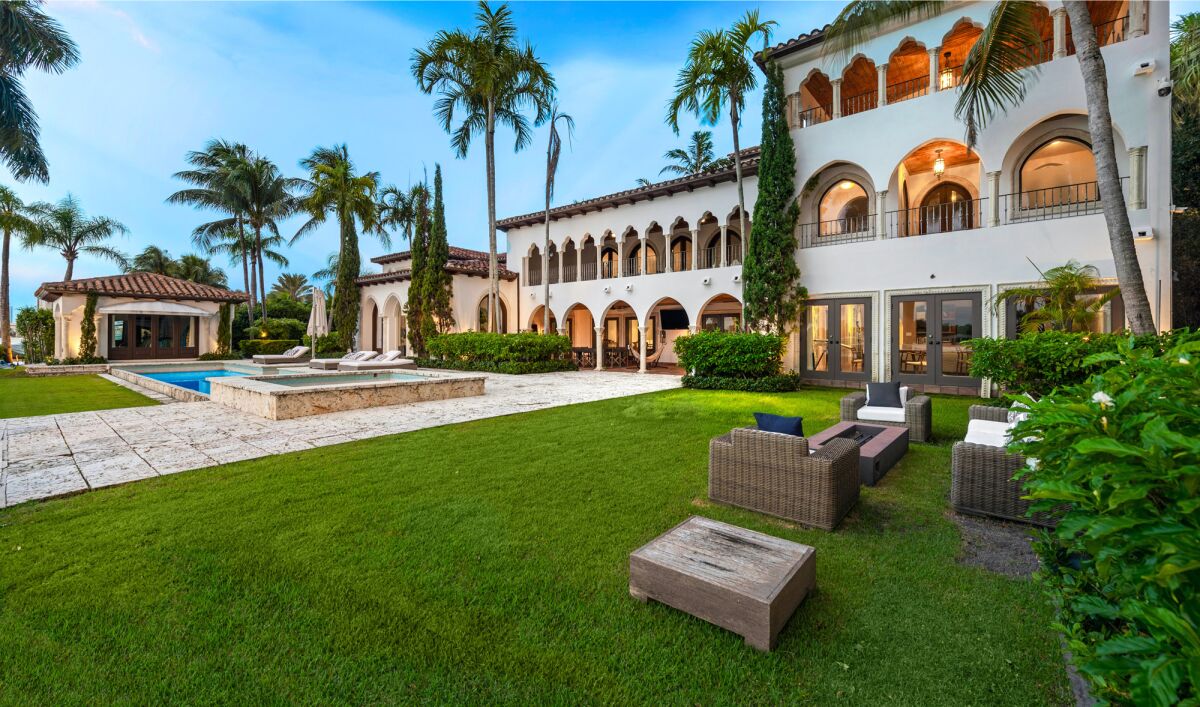Cher's onetime Miami Beach home is set on the water.