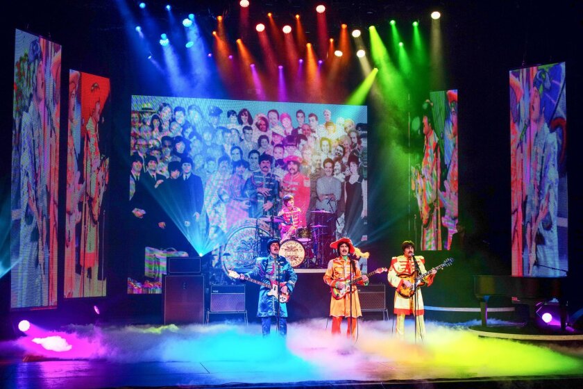A scene from the touring "Rain: A Tribute to the Beatles."