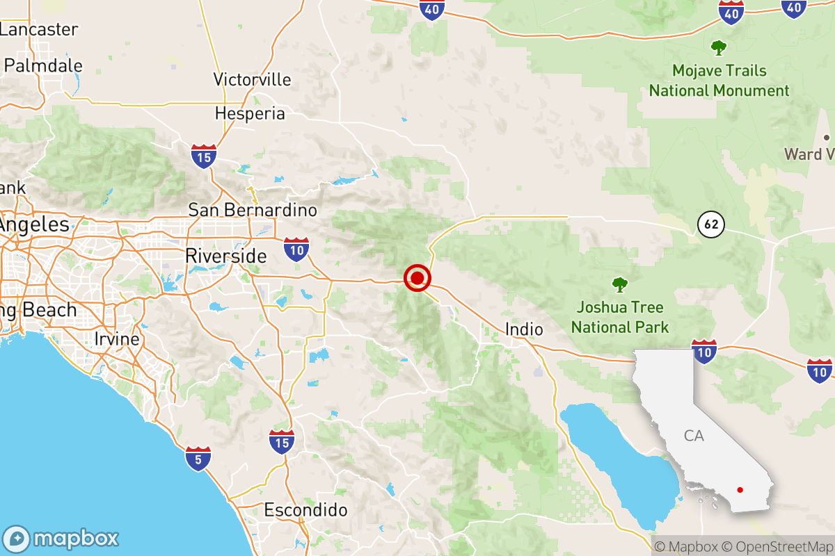 A magnitude 3.1 quake hits near Palm Springs, Calif.