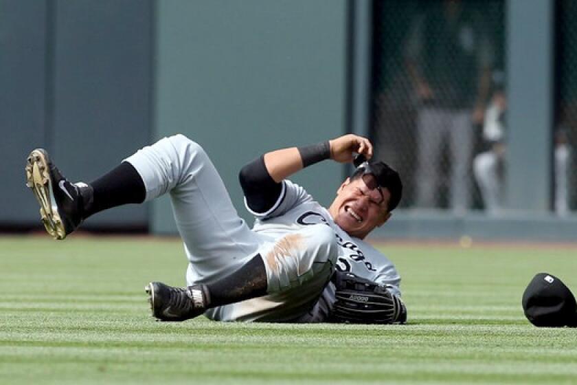 Chicago White Sox outfielder Avisail Garcia suffered a season-ending injury to his shoulder while trying to make a diving catch Thursday.