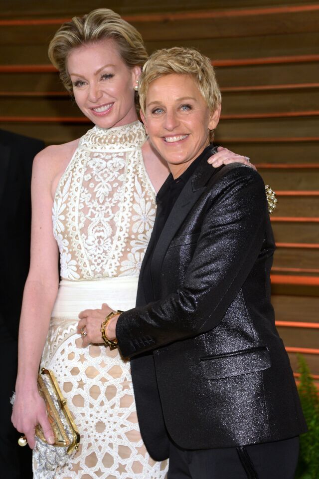 Portia de Rossi, left, and Ellen DeGeneres.