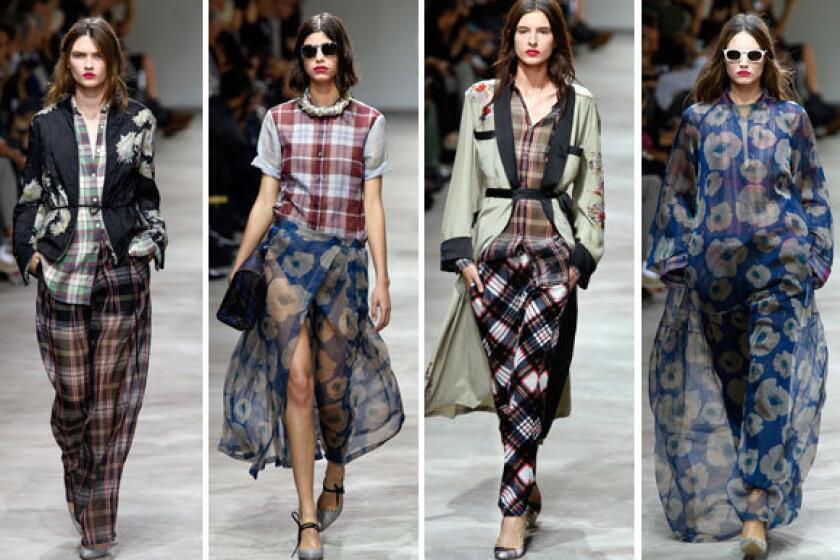 Looks from the Dries Van Noten spring-summer 2013 collection shown at Paris Fashion Week.
