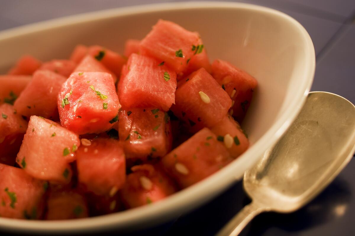 Recipe: Watermelon with mint and lime