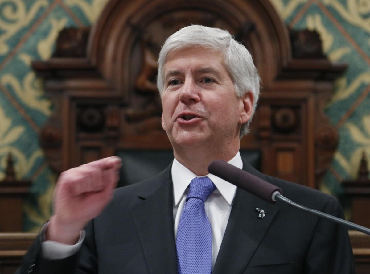 Michigan Gov. Rick Snyder says, "Our nation's highest court will decide" the issue of same-sex marriage.