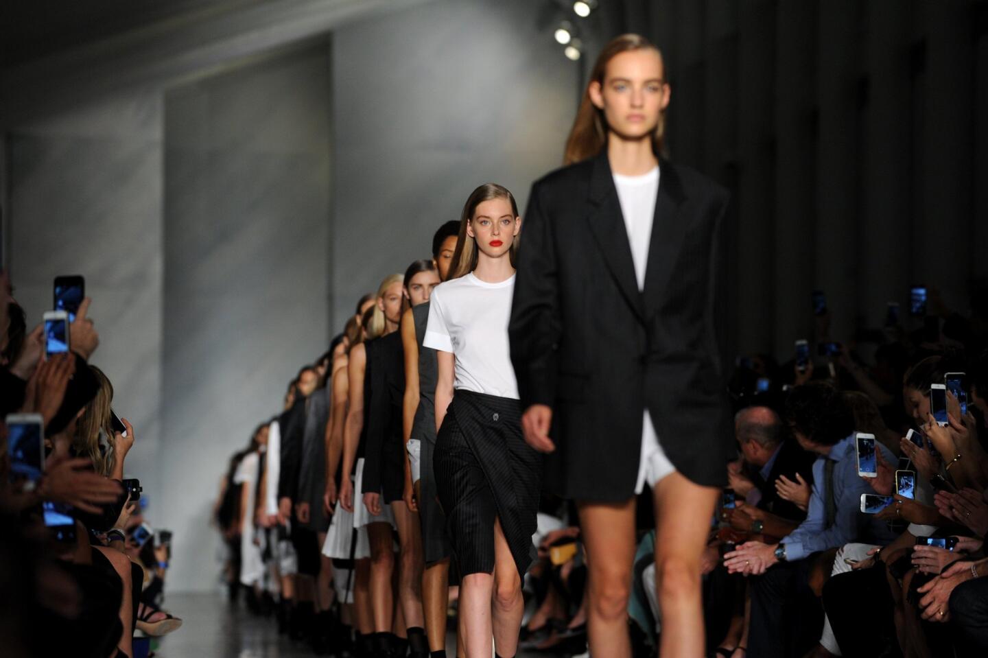 The DKNY collection is presented at Fashion Week.