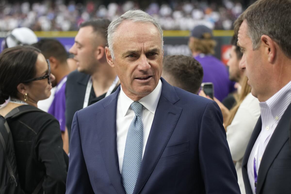 MLB Rob Manfred attends festivities before the July All-Star game in Denver.