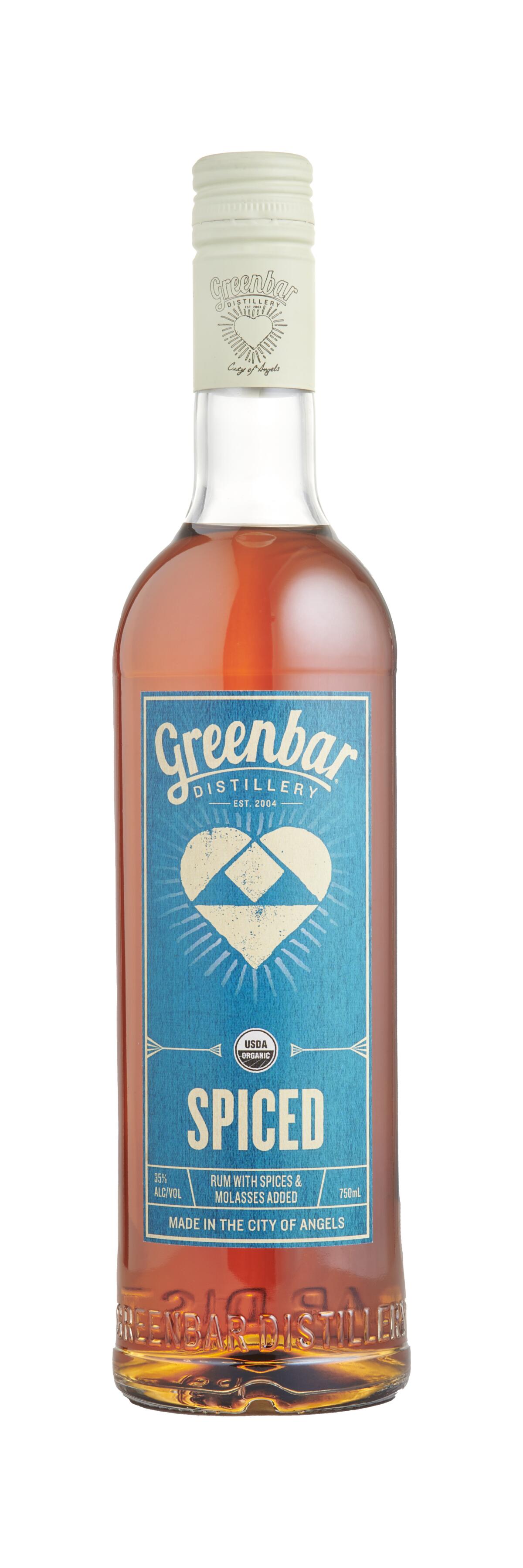 A bottle of Greenbar rum
