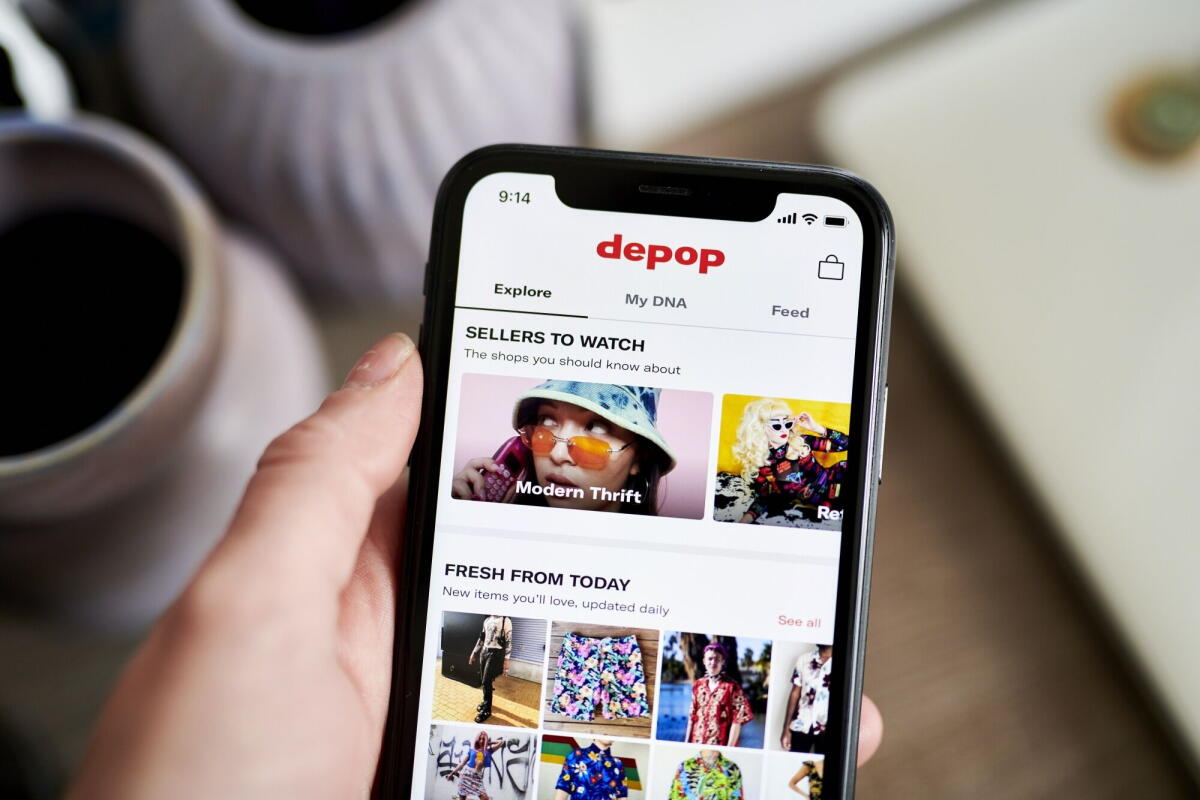 The Depop application.