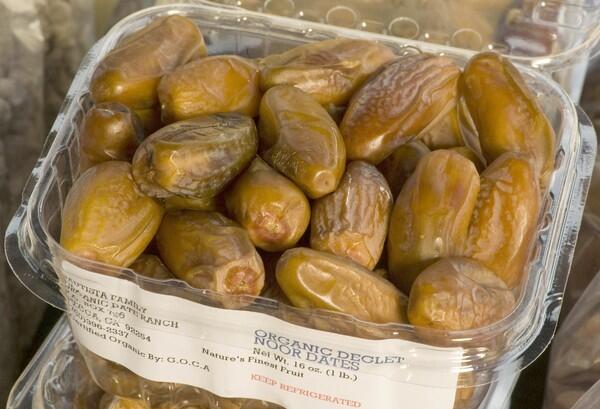 Deglet Noor natural dates, which have not been dried down and rehydrated, are a rare delicacy.