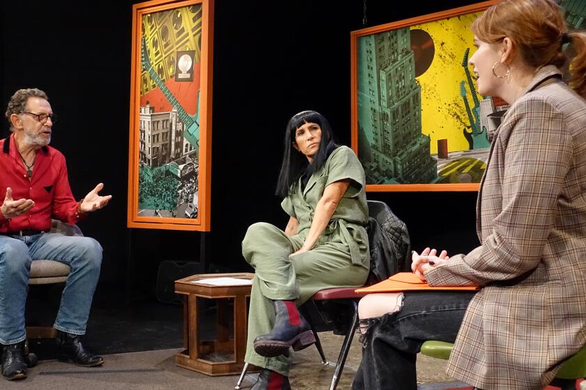 Sal Viscuso, Julie Dretzin and Wylie Anderson in the Echo Theater Co. premiere of Jessica Goldberg's 'Babe.'