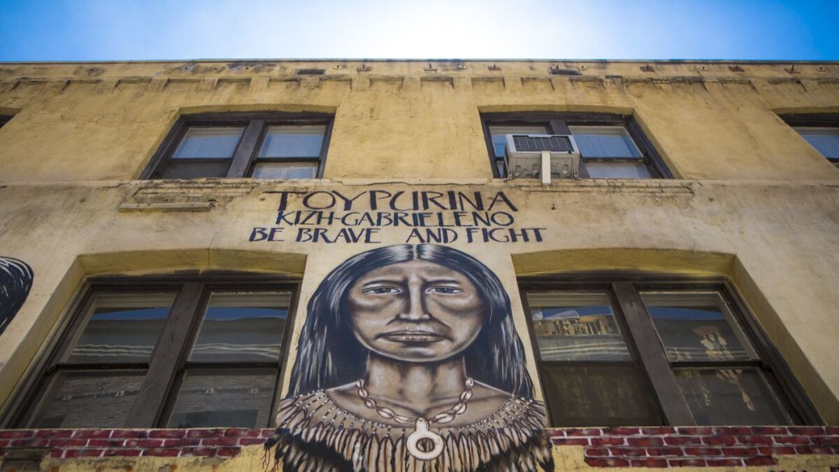 Known to some as "Indian Alley," the former site of a Native American rehab center is now covered with murals commemorating part of Los Angeles' forgotten history.
