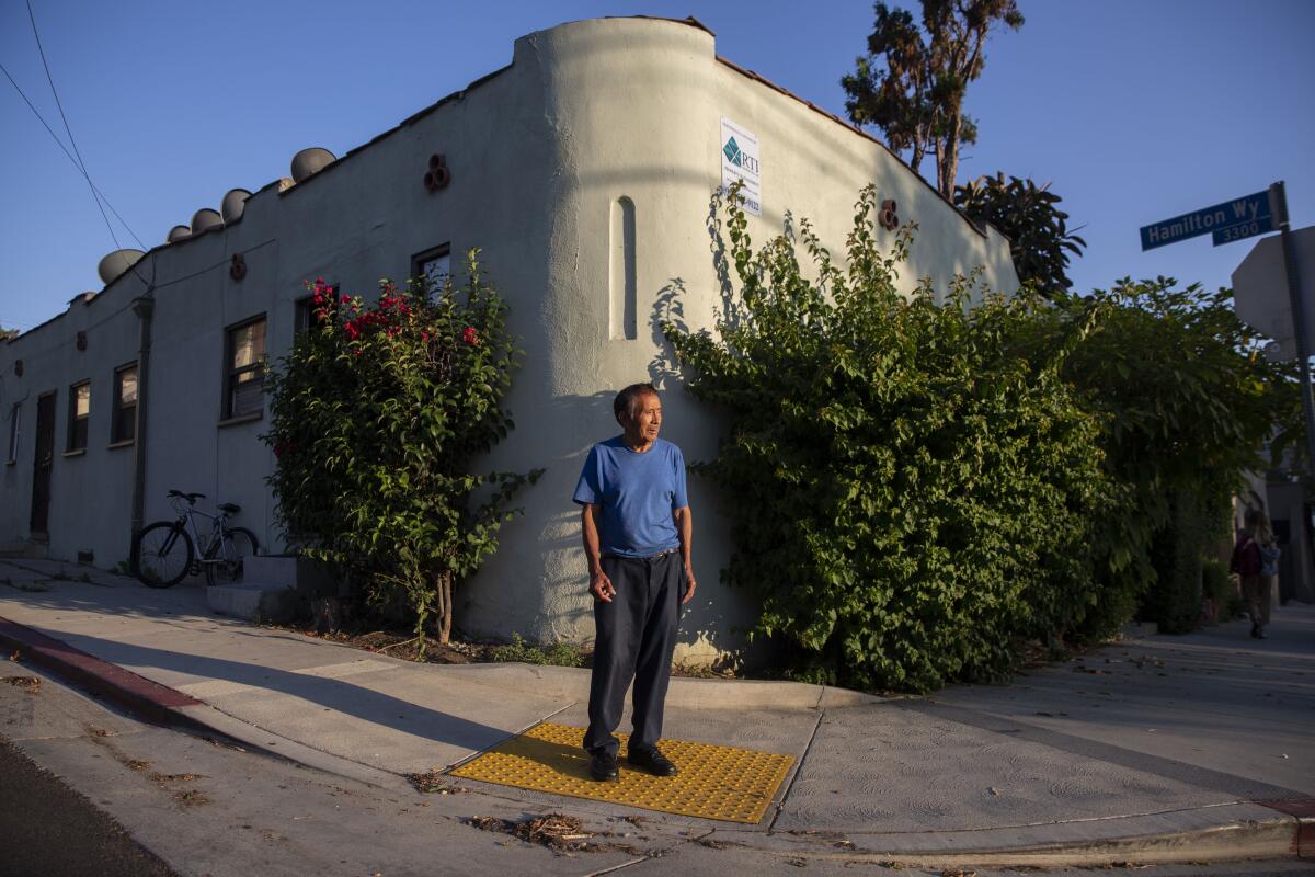 After being presented with an eviction notice, Mario Canel fears for his future.