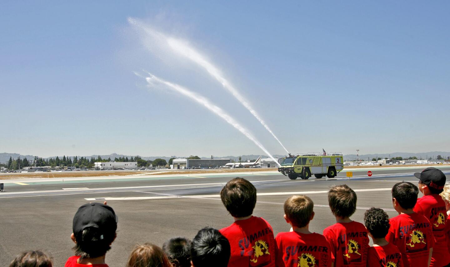 Photo Gallery: Gross Park campers visit Bob Hope Airport