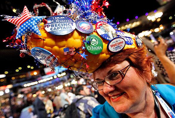 Festive hats at the Democratic National Convention