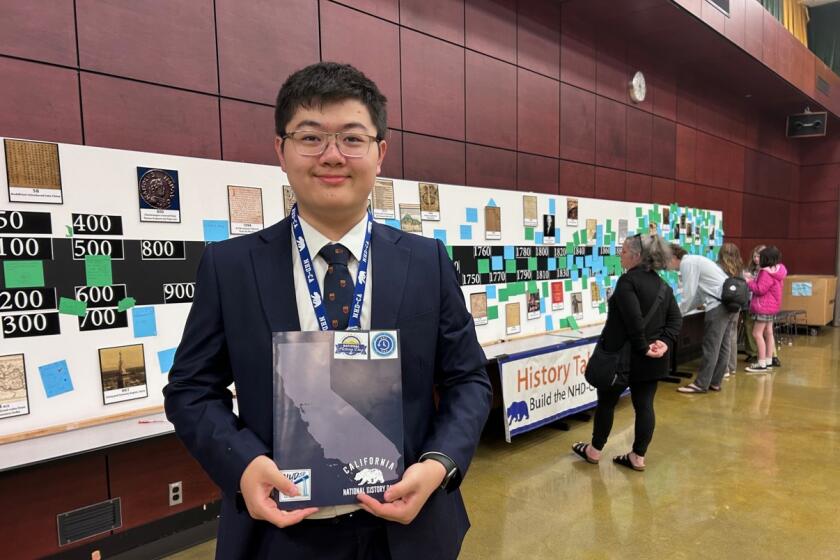 Henry Hou at the California National History Day competition.