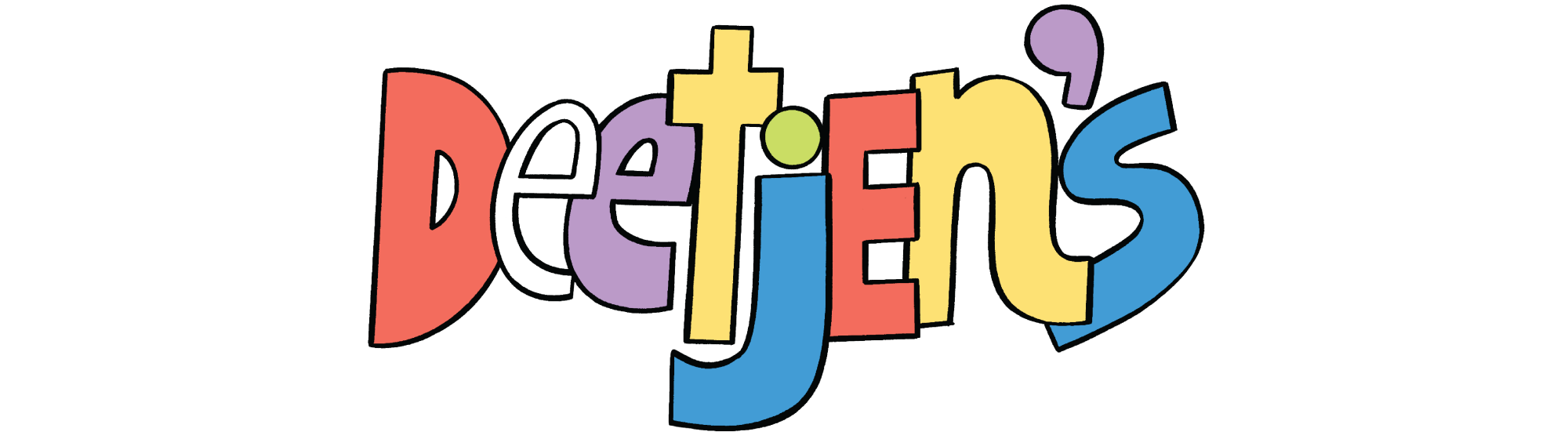 Colorful typography saying Deetjen's