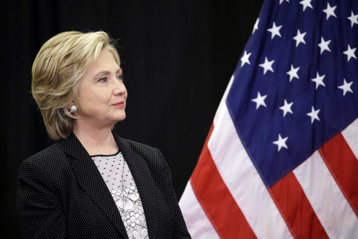 Democratic presidential candidate Hillary Rodham Clinton speaks at the University of Wisconsin-Milwaukee on Sept. 10.