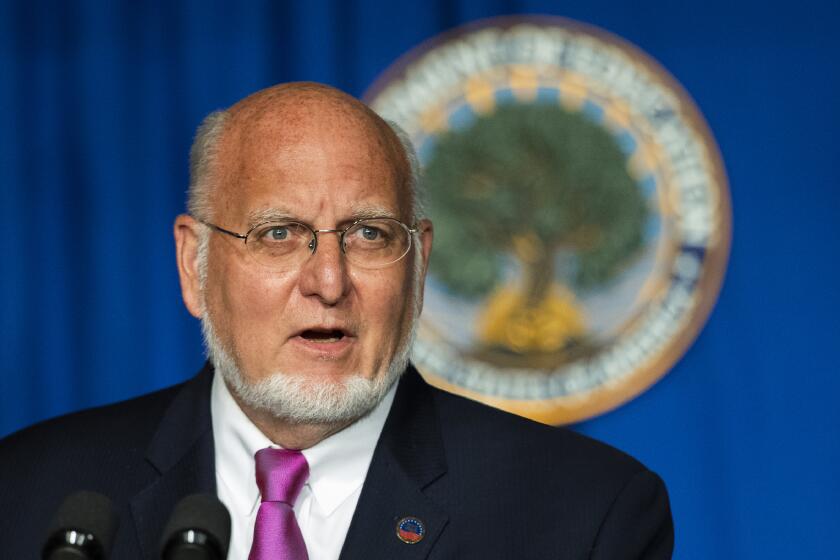 Director of the Centers for Disease Control and Prevention Robert Redfield, speaks during a White House Coronavirus Task Force briefing at the Department of Education building Wednesday, July 8, 2020, in Washington. (AP Photo/Manuel Balce Ceneta)