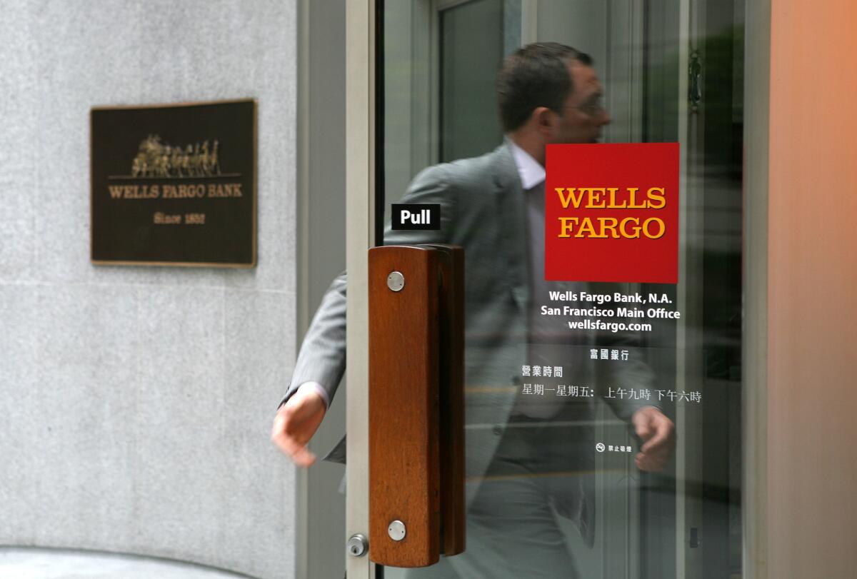 A Wells Fargo bank branch.