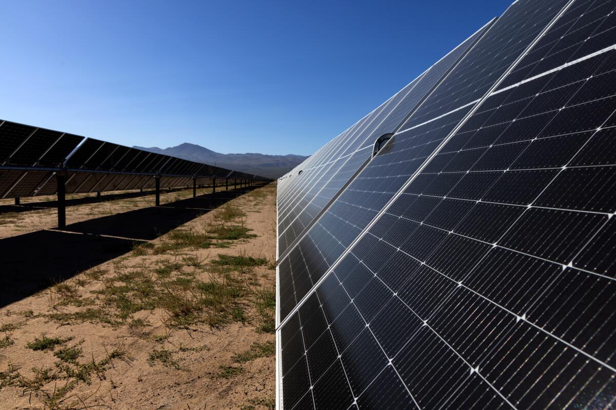 Solar farm in Daggett, Calif.