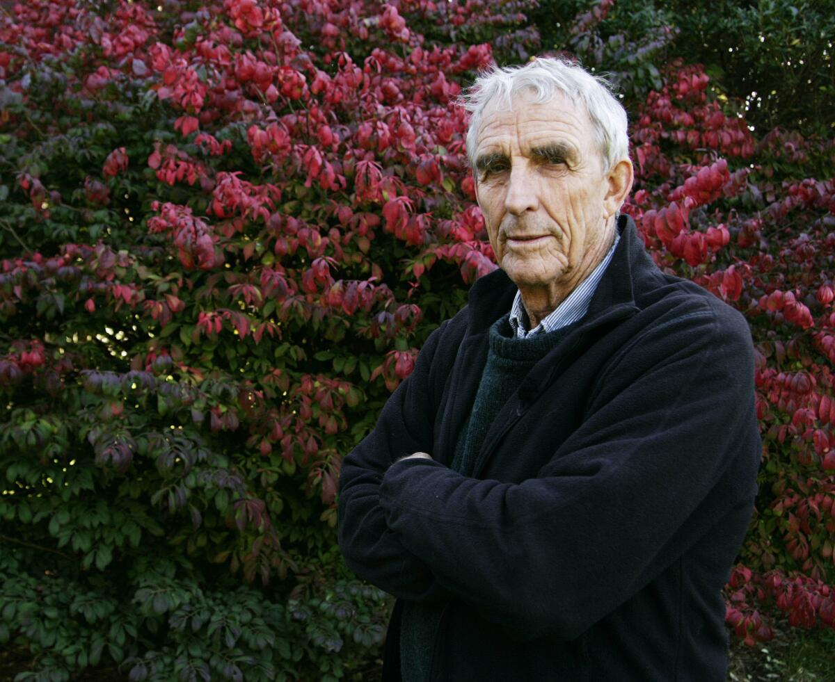 Writer Peter Matthiessen in 2004 at home in Sagaponack, N.Y., where he died Saturday. He was 86.