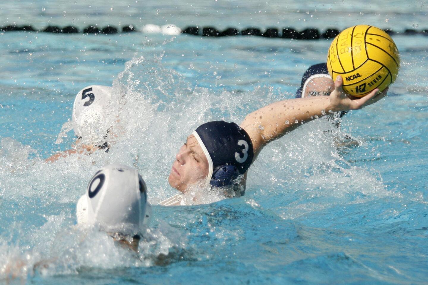 Pasadena Poly's Spencer Rogers makes a pass during a match against CV at Pasadena Poly on Tuesday, September 25. 2012.