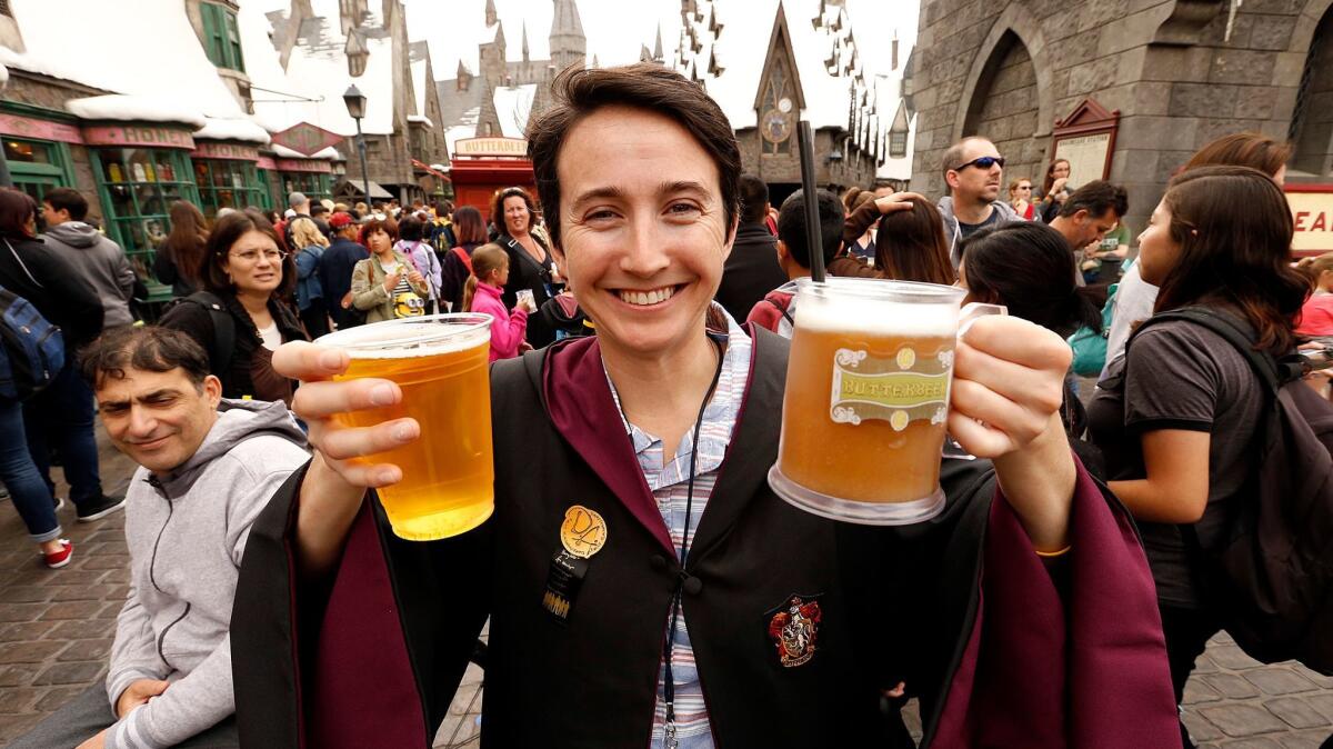 Sereena Worino visits the Wizarding World of Harry Potter attraction at Universal Studios Hollywood on April 7, 2016. The new land helped boost attendance at the park last year.