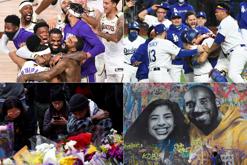 2020 was a year of joy and sorrow for sports fans in Los Angeles.