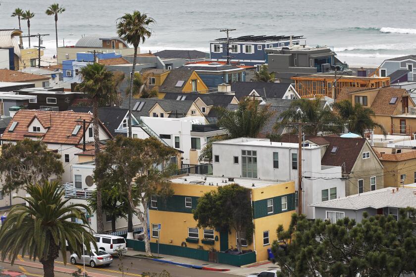 Mission Beach in San Diego is a popular place for short term rentals such as AirBnB, shown here on June 13, 2018. (Photo by K.C. Alfred/San Diego Union-Tribune)