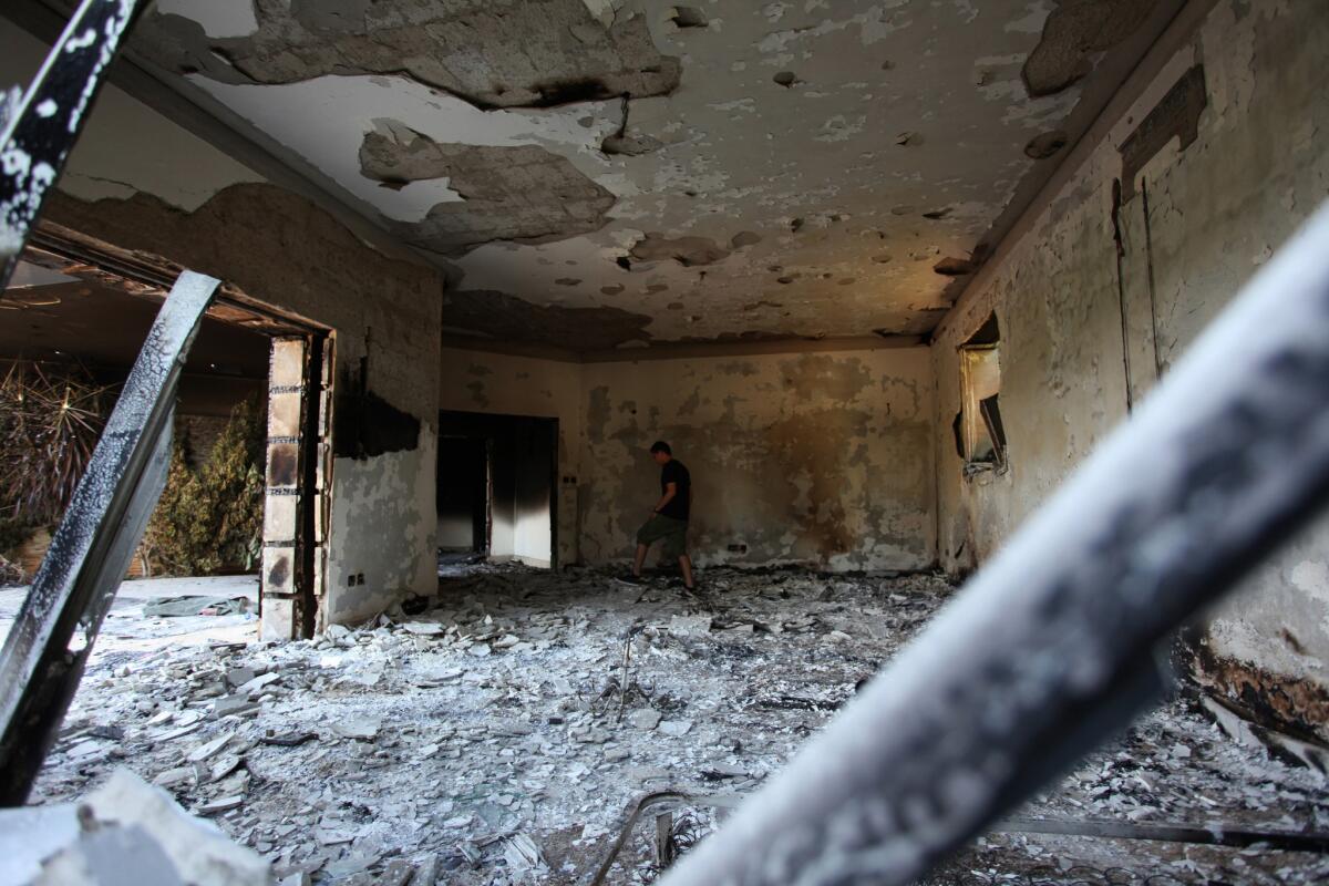 The damaged U.S. compound in Benghazi, Libya, after an attack that killed four Americans in 2012. A two-year investigation by the GOP-controlled House Intelligence Committee has found that the CIA and the military acted properly in responding to the attack and that there was no wrongdoing by Obama administration appointees.