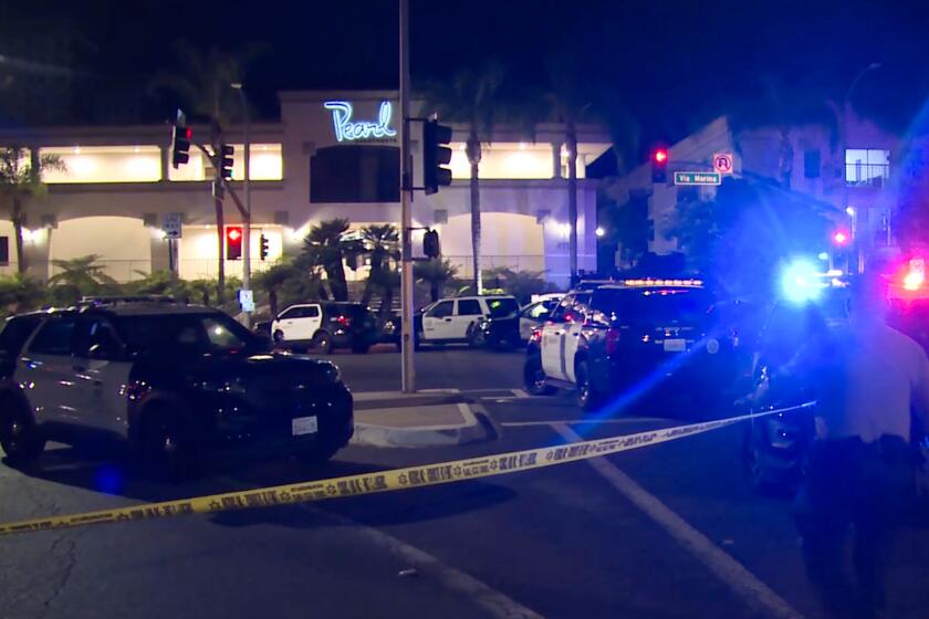 A man was arrested Saturday night after allegedly shooting multiple rounds of gunfire from the top of a Marina del Rey apartment building.