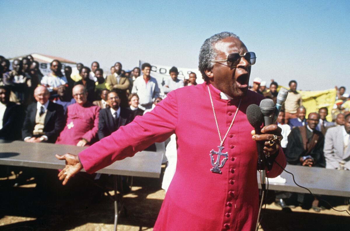 Anglican Archbishop Desmond Tutu in South Africa in 1985