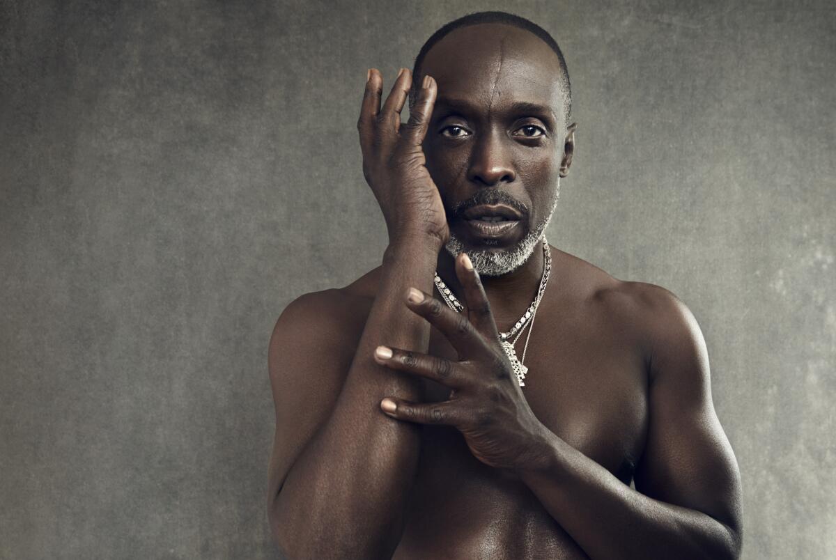Actor Michael K. Williams, posed shirtless and photographed on Aug. 16 this year. 