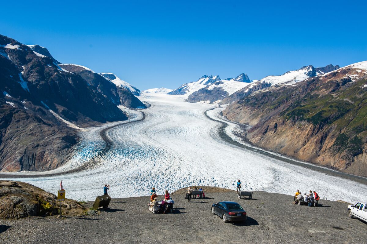Salmon Glacier in Hyder, Alaska.