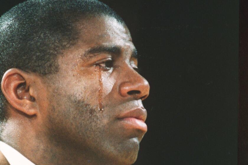 Magic Johnson stunned the nation Nov. 7, 1991, with an announcement that he tested HIV-positive and would be retiring from the NBA after 12 seasons.