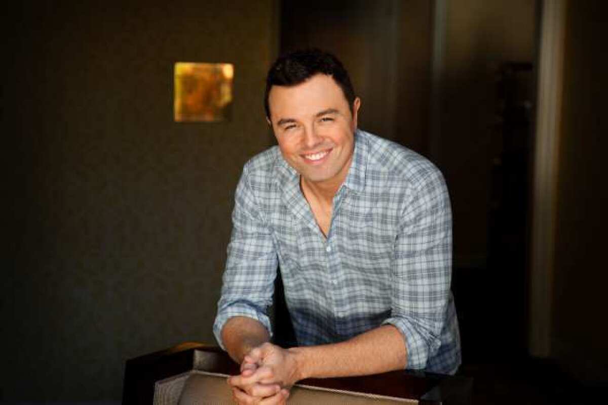 Seth Macfarlane says he tried to come up with a voice for the teddy bear star of "Ted" that would be different from the voice of Peter Griffin in "Family Guy," but concedes that they sound pretty similar.