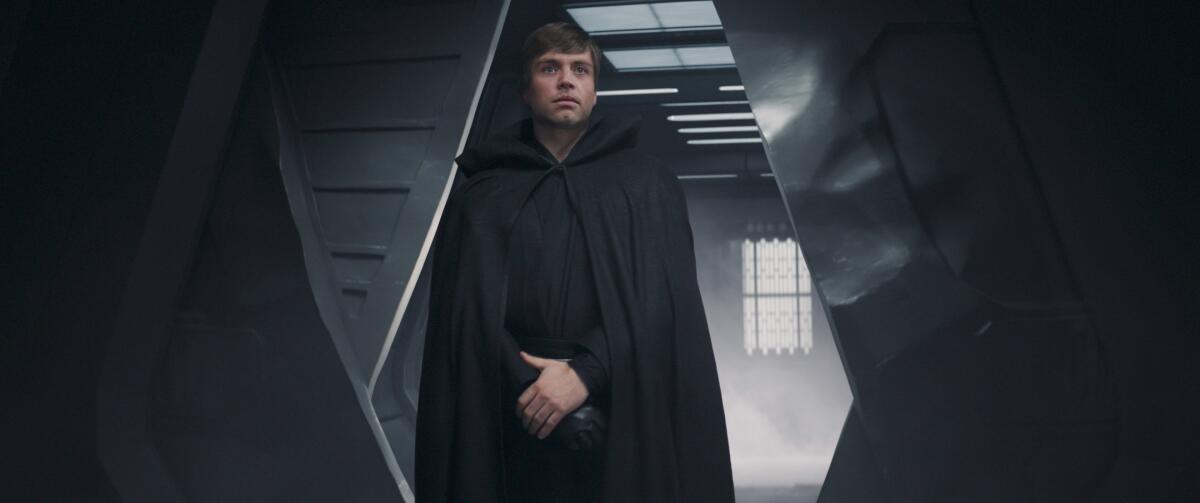 A young Luke Skywalker (Mark Hamill) in "The Mandalorian."