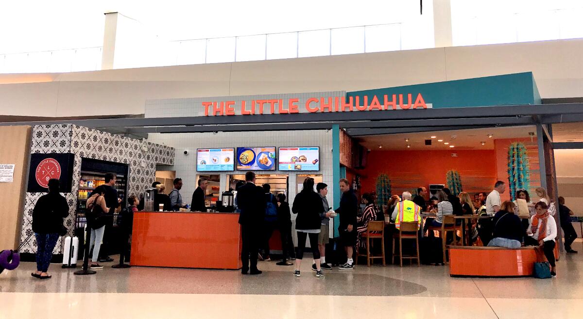 San Francisco International Airport's redone Terminal 1 includes several new food options, including the Little Chihuahua, a taqueria.